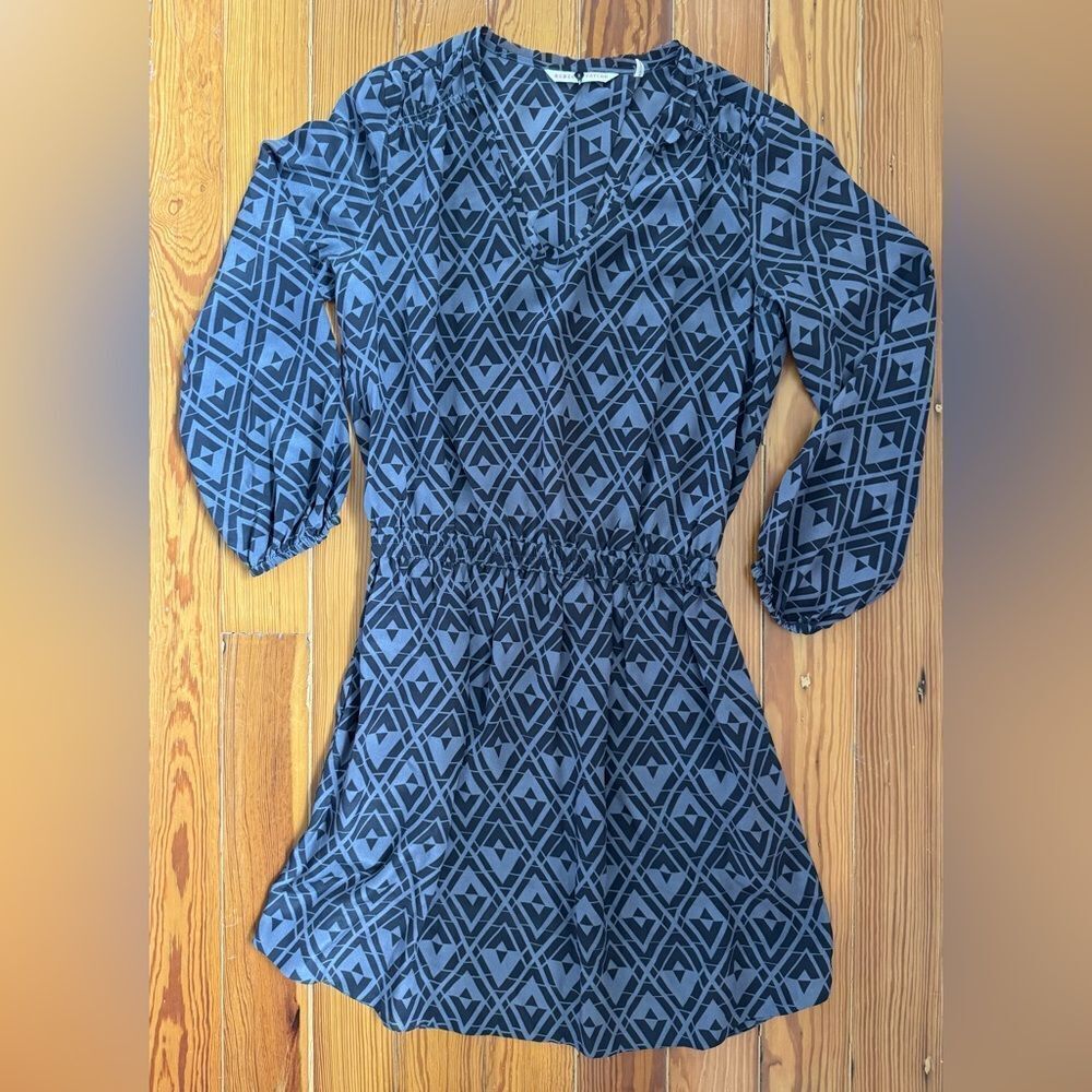 Rebecca Taylor Geometric Print Silk Dress